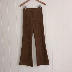 H&M suede brown pants size 2